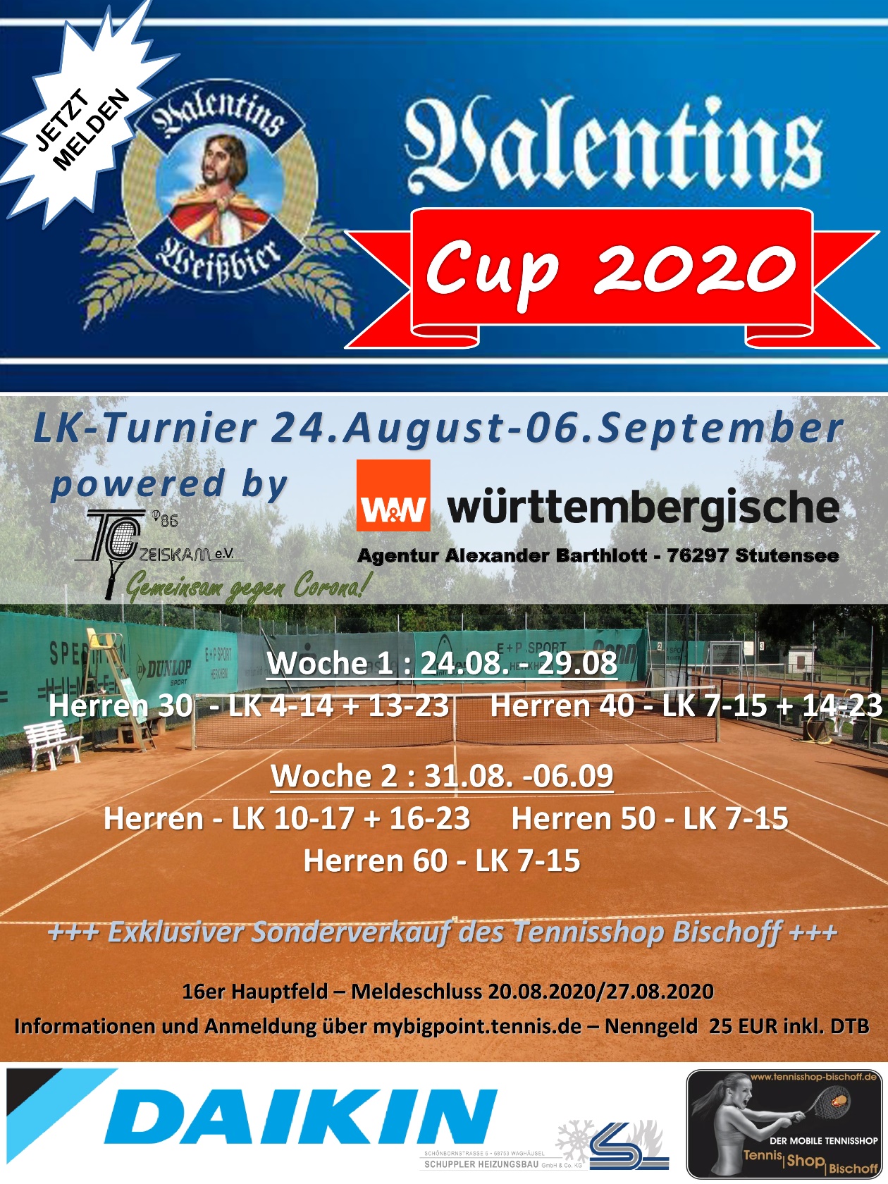 Valentinscup 2020 24.August - 06.September