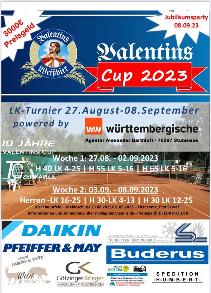 Valentinscup 2023 27.August - 08.September